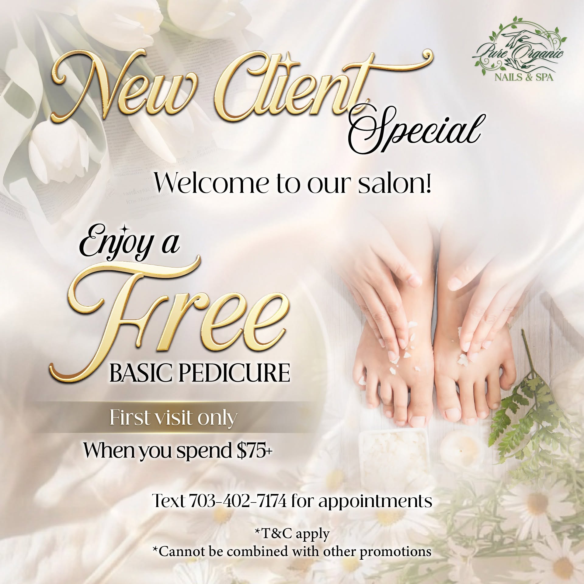 💖 Pure Organic Nails & Spa - Promotions! 💖